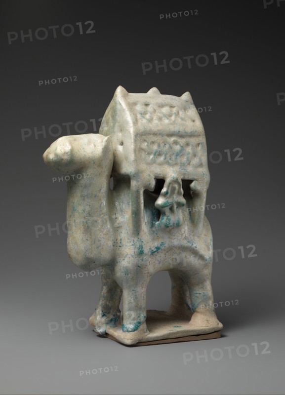 Figurine in the Form of a Camel Carrying a Palanquin and Two Riders, probably Iran or Iraq, 12th-early 13th century.