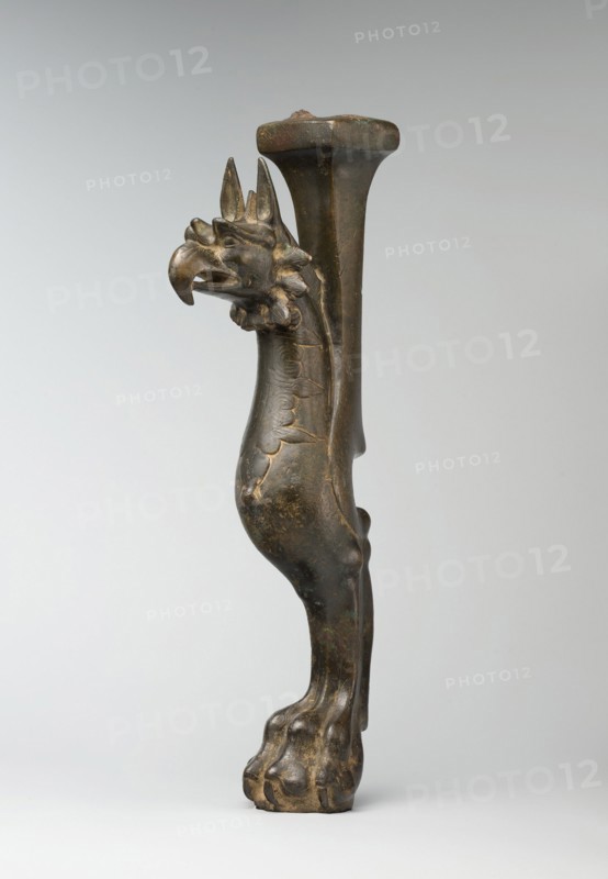Throne Leg in the Shape of a Griffin, probably Western Iran, late 7th-early 8th century. The griffin seen as a vehicle of ascension, elevatiing to the status of the ruler to god.