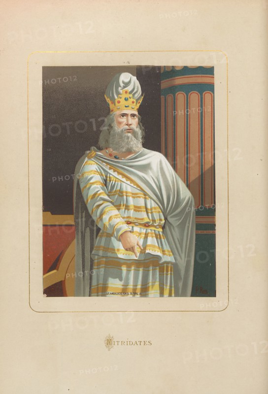 Mithridates. From: Hombres y mujeres ce?lebres de todos los tiempos by Juan Landa, 1875-1877. Private Collection.