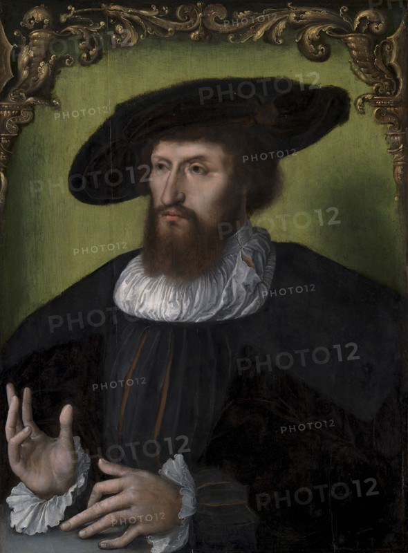 Portrait of the King Christian II of Denmark (1481-1559), 1514-1516. Found in the collection of Statens Museum for Kunst, Copenhagen.