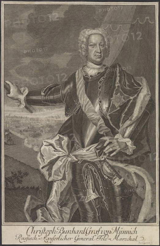 Portrait of Count Burkhard Christoph von Münnich (1683-1767). Private Collection.