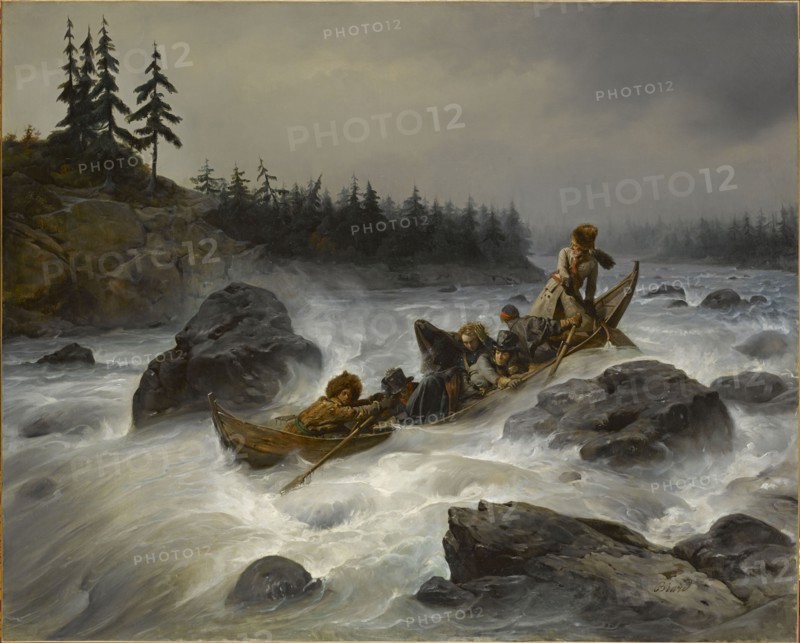The Duke of Orleans on the Muonio River in Lapland, August 1795, 1840. Found in the collection of Musée de l'Histoire de France, Château de Versailles.