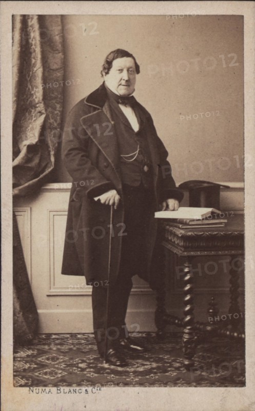 Portrait of the composer Gioachino Antonio Rossini (1792-1868), before 1868. Private Collection.