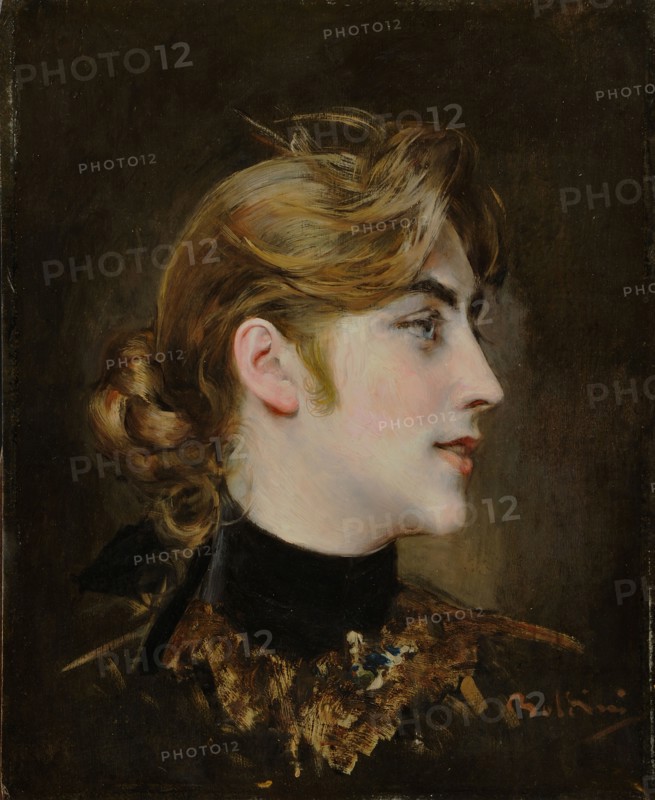 Ritratto di signora, ca 1904. Found in the collection of Galleria Civica d'Arte Moderna, Torino.