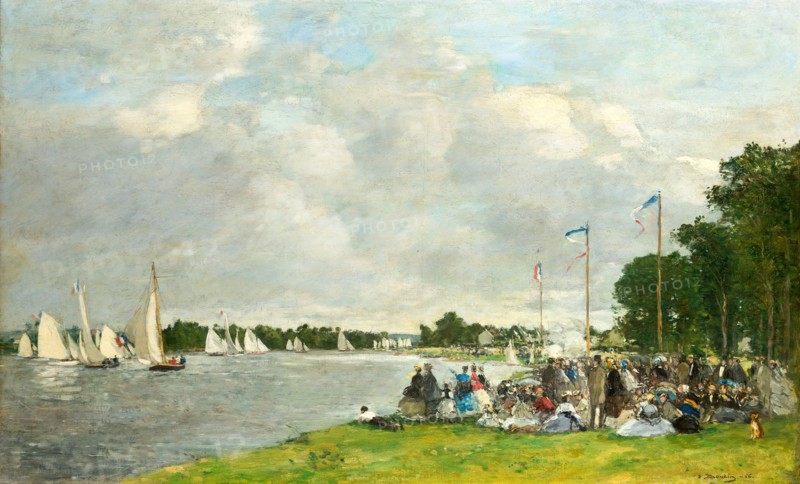 Regattas at Argenteuil, 1866. Found in the collection of Johannesburg Art Gallery.