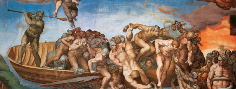 The Last Judgment (Fresco of the Sistine Chapel in the Vatican), 1536-1541. Found in the collection of The Sistine Chapel, Vatican.