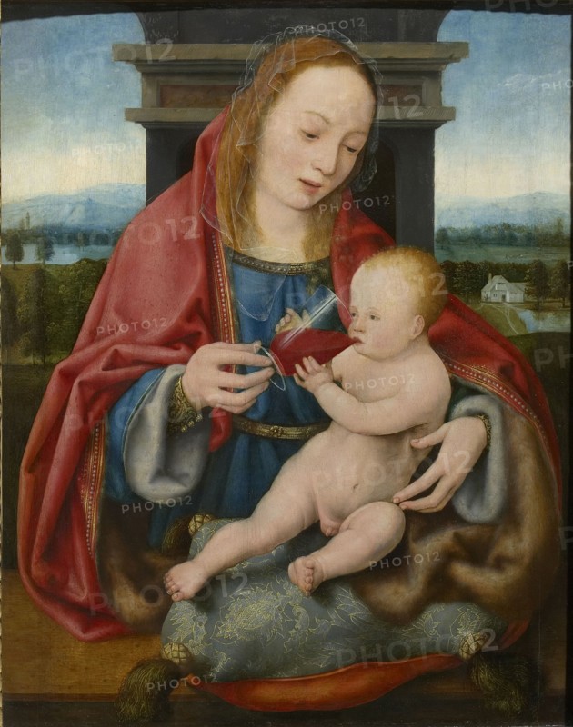 The Virgin with the Infant Christ Drinking Wine, c. 1520. Found in the collection of Szepmuveszeti Muzeum, Budapest.