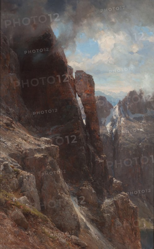 Dolomites landscape, Between 1874 and 1880. Found in the collection of Moderna galerija, Zagreb.
