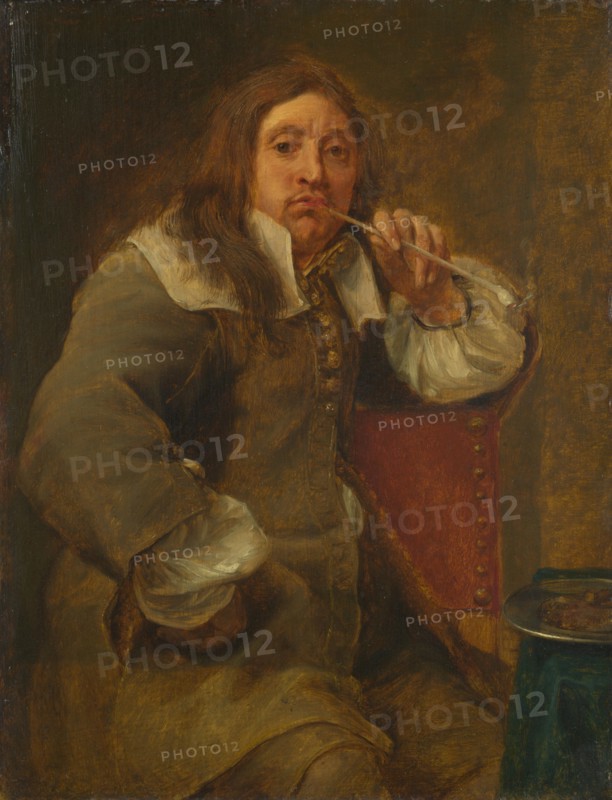 Smell (Portrait of Lucas Faydherbe (1617-1697). From the Series The Five Senses, before 1661. Found in the collection of National Gallery, London.