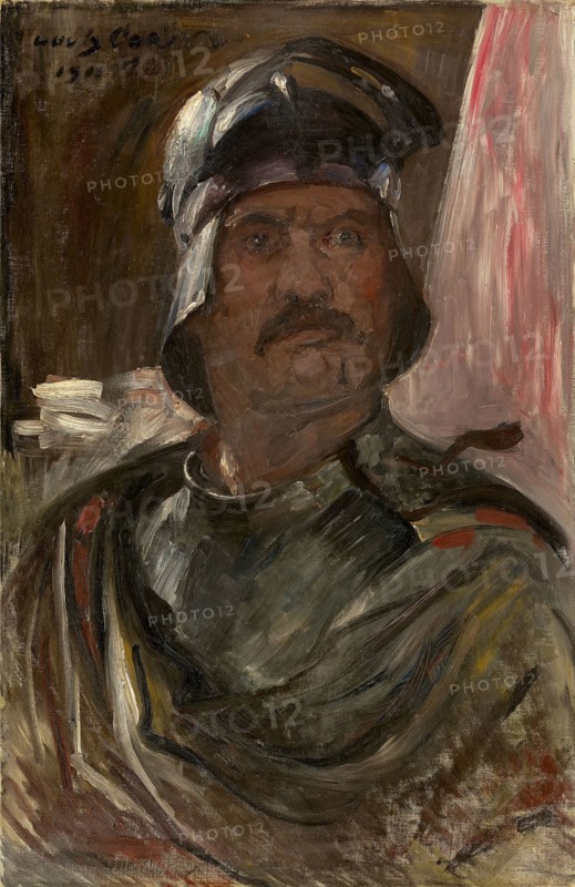 Self-Portrait in armor, 1911. Private Collection.