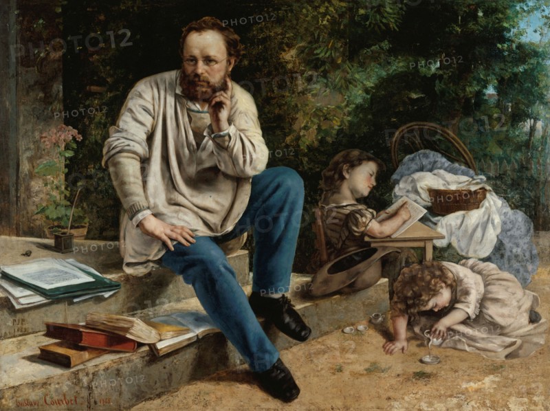 Pierre-Joseph Proudhon (1809-1865) and his children, 1865. Found in the collection of Petit Palais, Musée des Beaux-Arts de la Ville de Paris.