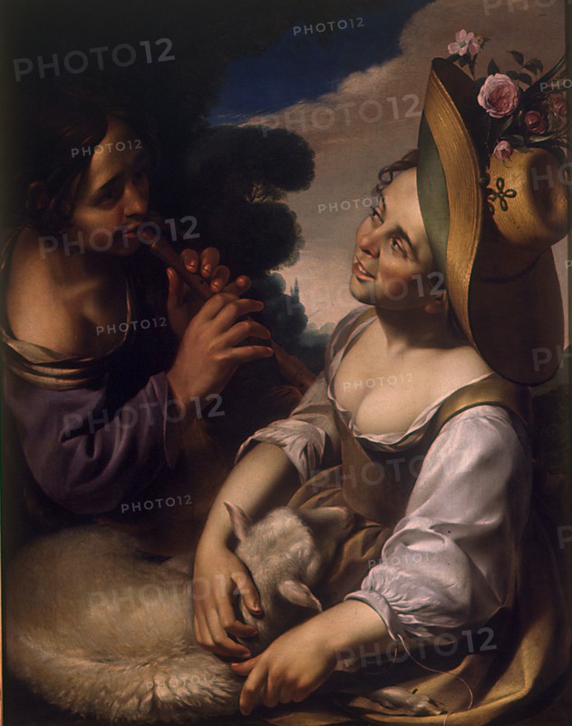 Amusement of the shepherds, First Half of 17th cen. Found in the collection of Royal Museum of Fine Arts, Antwerp.