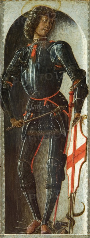 Polittico Griffoni: Saint George, 1470-1472. Found in the collection of Fondazione Cini, Venezia.