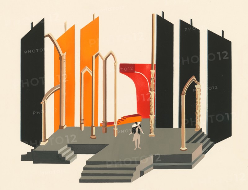 Scenic design from the portfolio Décors de Théâtre, 1930. Private Collection.