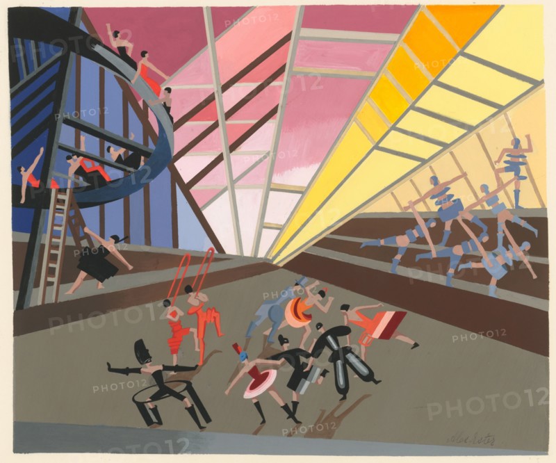 Scenic design from the portfolio Décors de Théâtre, 1930. Private Collection.