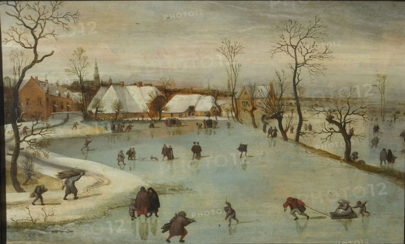 The Four Seasons: Winter, 1577. Found in the collection of Szepmuveszeti Muzeum, Budapest.