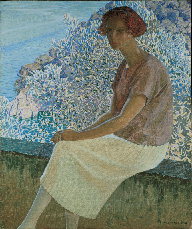 Calma argentea. Portrait of Alma Fidora, 1922. Found in the collection of Galleria d'Arte Moderna, Genova.