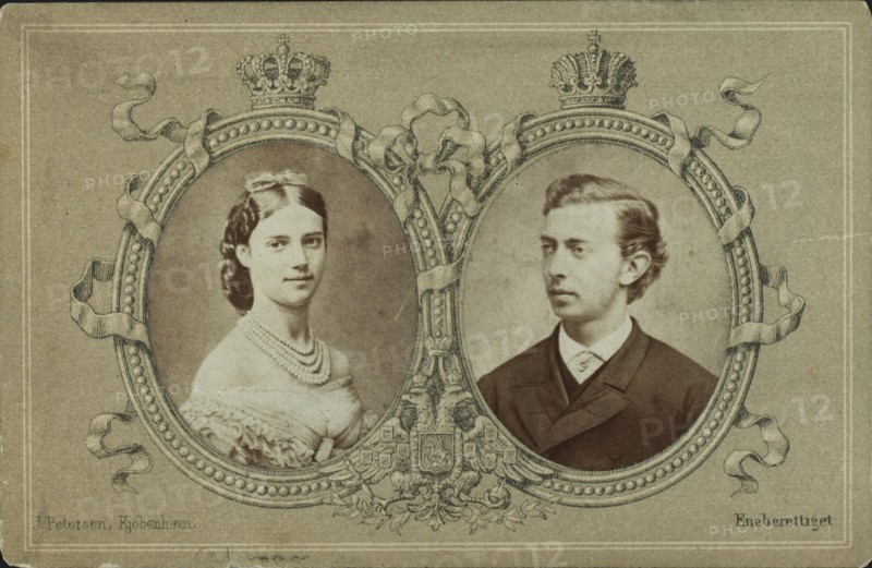 Grand Duke Nicholas Alexandrovich of Russia (1843-1865) and Princess Dagmar of Denmark (1847-1928), 1865. Private Collection.