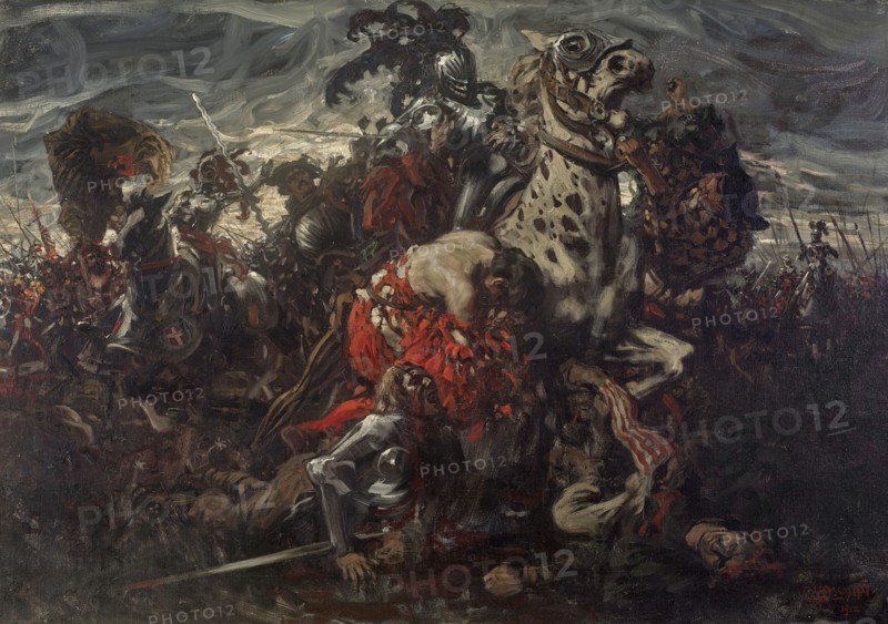 The Battle of Pavia, 1912. Found in the collection of Österreichische Galerie Belvedere, Vienna.