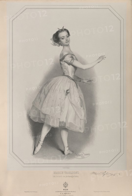 Portrait of the ballerina Marie Taglioni (1804-1884) as Satanella , 1853. Private Collection.