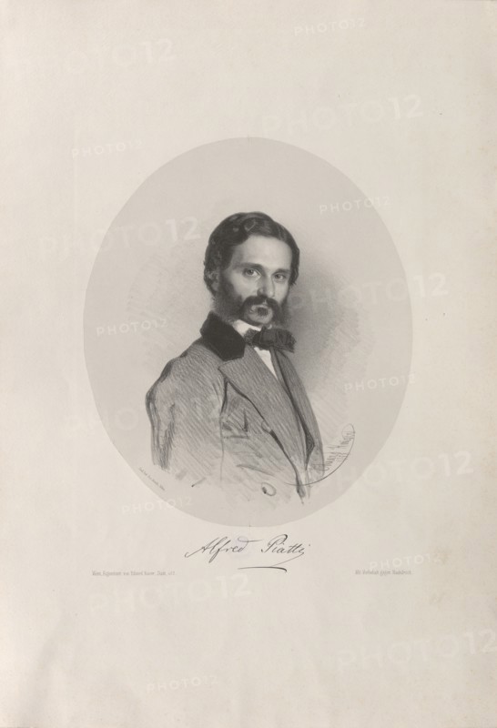 Portrait of the cellist and composer Alfredo Piatti (1822-1901) , 1858. Private Collection.