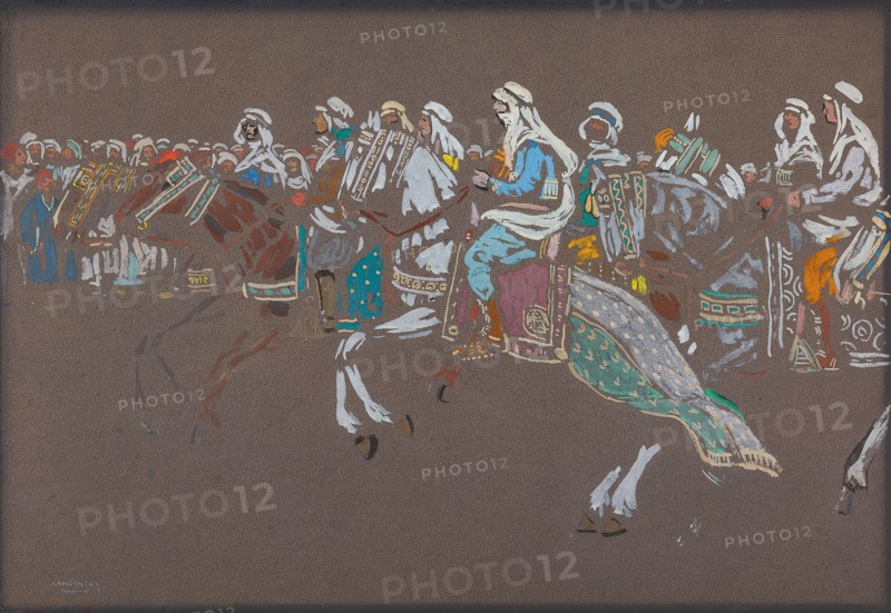 Arab Cavalry, 1905. Found in the collection of Städtische Galerie im Lenbachhaus, Munich.