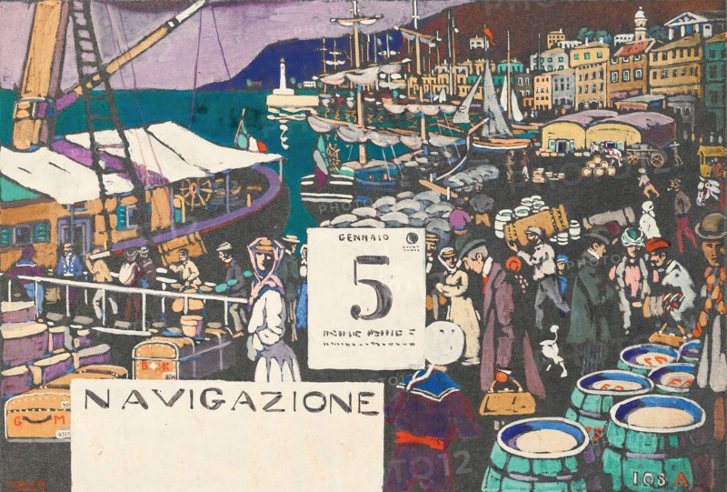Study for a ship poster, 1906. Private Collection.