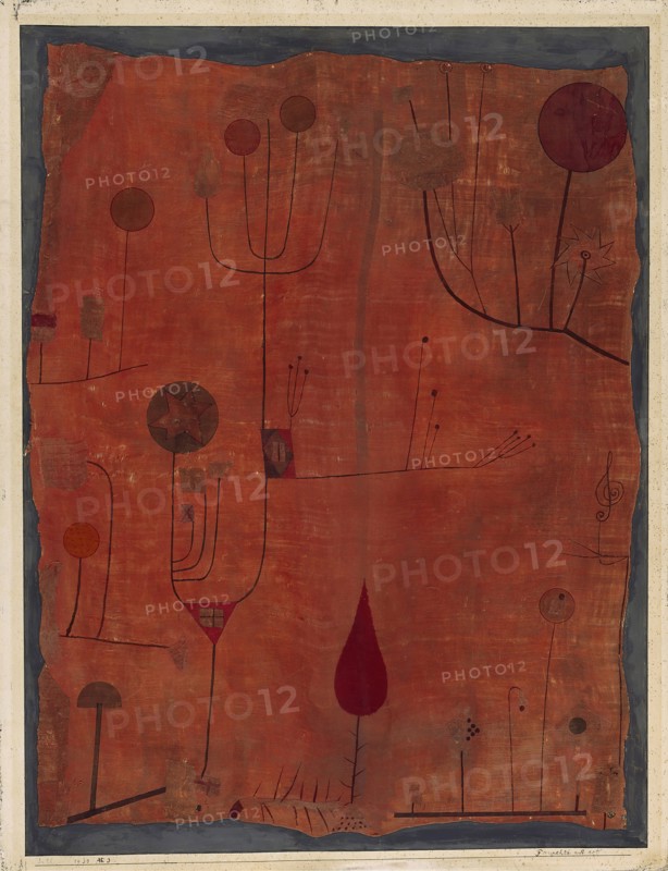 Fruits on Red, 1930. Found in the collection of Städtische Galerie im Lenbachhaus, Munich.