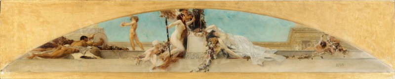 Altar of Dionysus. Study for the ceiling painting of the Burgtheater, Vienna, 1886. Private Collection.