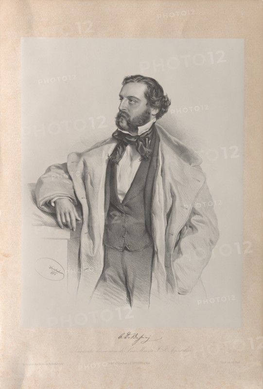 Portrait of the Opera singer Achille De Bassini (1819-1881) , 1854. Private Collection.