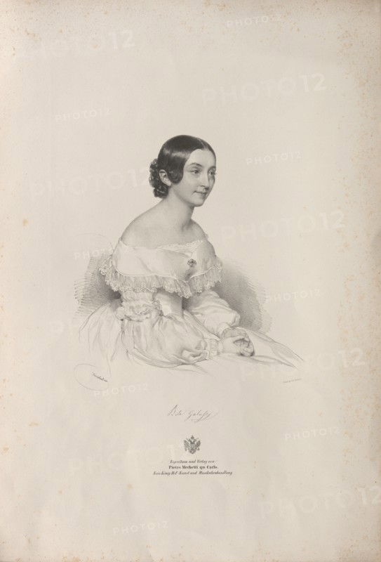 Portrait of the Opera singer Rita Gabussi (1810-1891), 1840. Private Collection.
