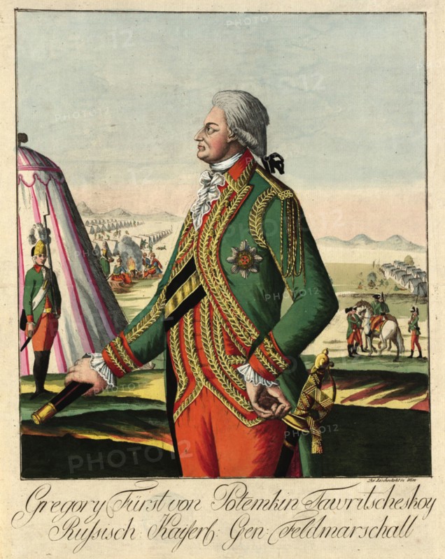 Prince Grigory Alexandrovich Potyomkin (1739-1791), c. 1790. Private Collection.