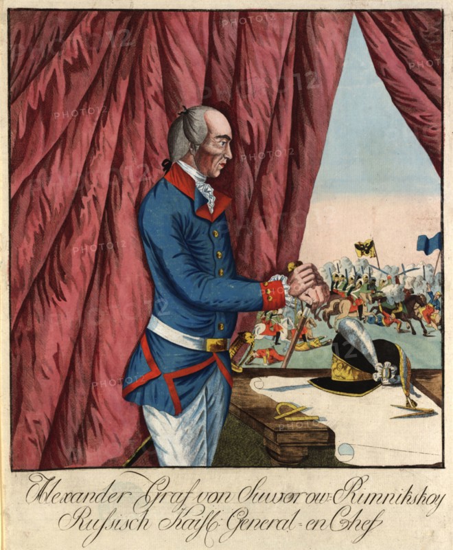 Field Marshal Generalissimo Prince Alexander Suvorov (1729-1800), c. 1790. Private Collection.