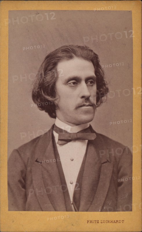 Portrait of the composer Josef Strauss (1827-1870), c. 1868. Private Collection.
