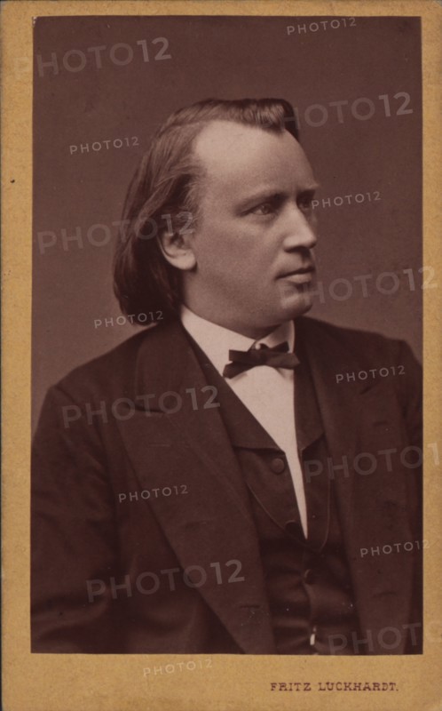 Portrait of the composer Johannes Brahms (1833-1897), c. 1875. Private Collection.