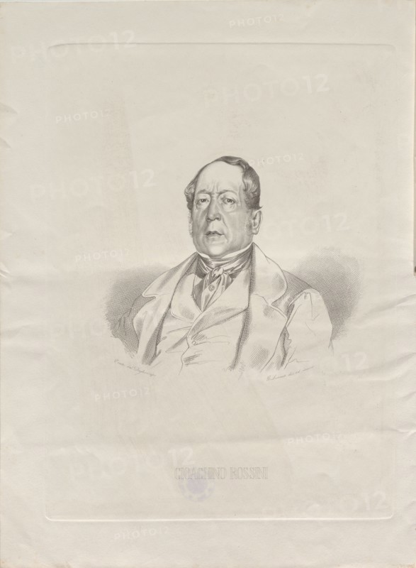 Portrait of the composer Gioachino Antonio Rossini (1792-1868), 1852. Private Collection.