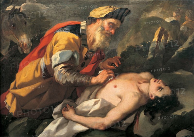 The Good Samaritan, ca 1705. Found in the collection of Palazzo Pretorio, Prato.