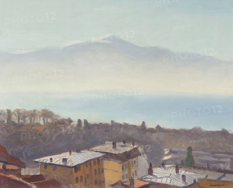 The roofs of Ouchy and Lake Geneva, 1936. Private Collection.
