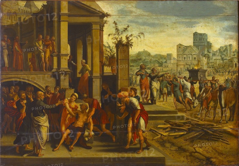 Saints Paul and Barnabas at Lystra, First Half of 16th cen. Found in the collection of Szepmuveszeti Muzeum, Budapest.