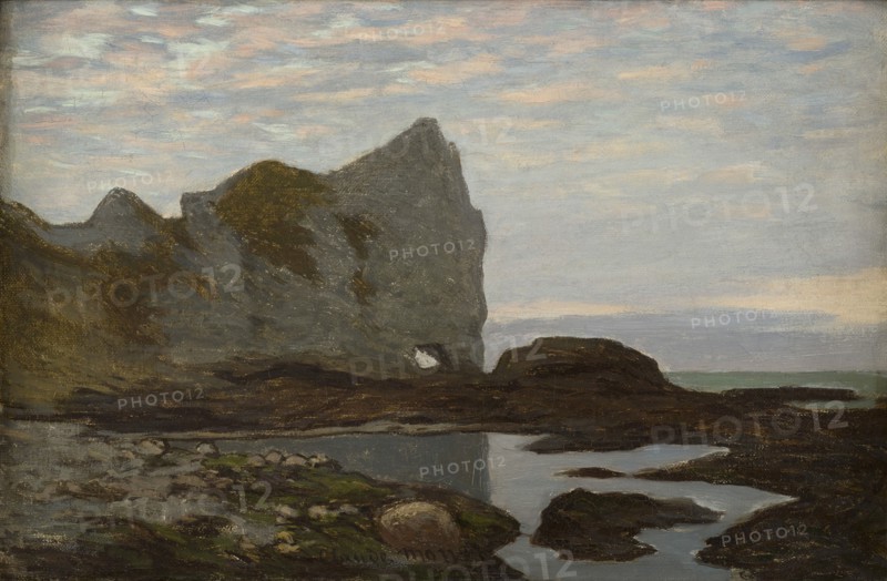 Étretat, ca 1864. Found in the collection of Association Peindre en Normandie, Caen.