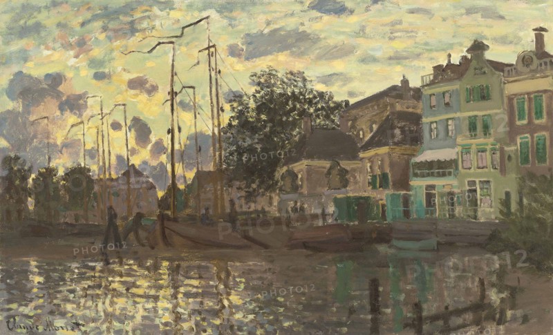 The Dam at Zaandam, Evening, 1871. Private Collection.