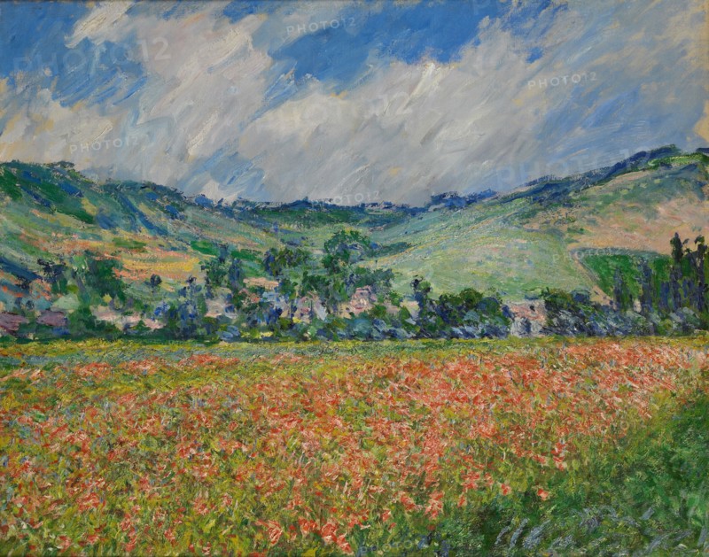 Poppy field at Giverny, 1885. Found in the collection of Musée des Beaux-arts, Rouen.