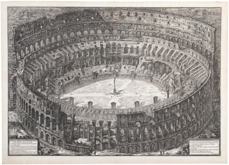 Veduta dell'Anfiteatro Flavio detto il Colosseo, 1776. Private Collection.