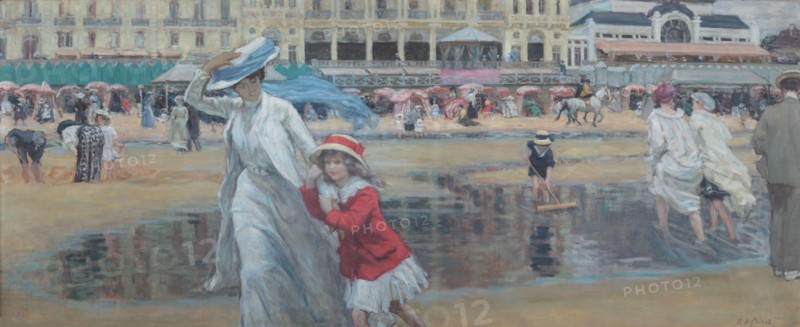 La plage de Cabourg, c. 1910. Private Collection.
