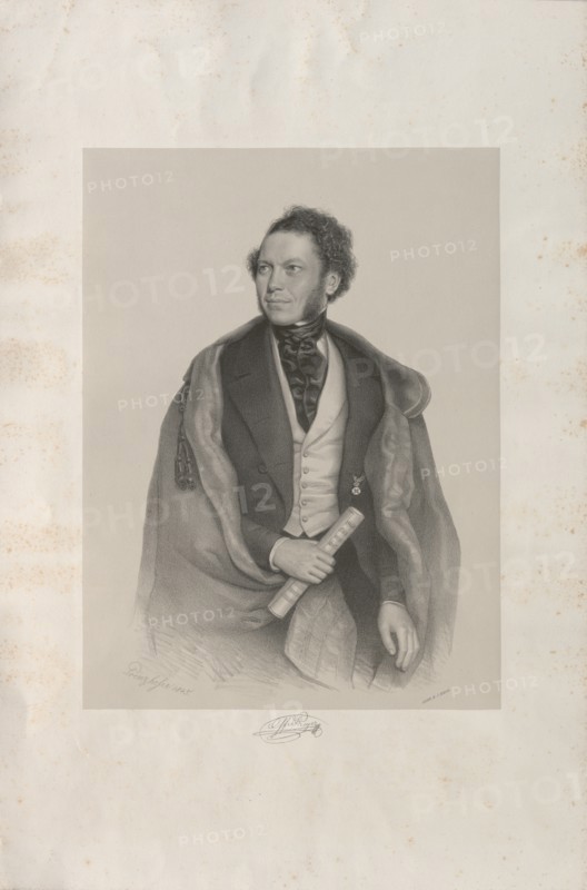 Portrait of the composer and conductor Gottfried von Preyer (1807-1901), 1845. Private Collection.