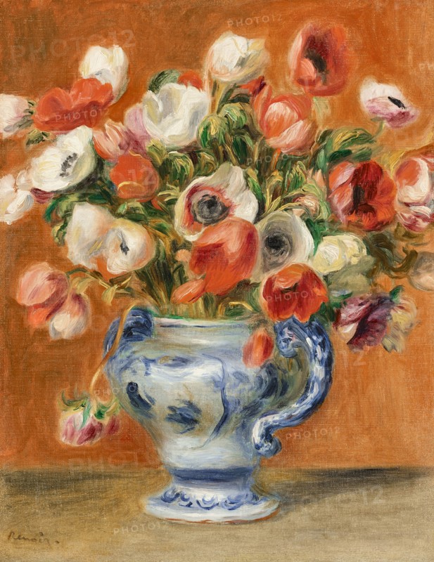 Vase of anemones, 1890. Private Collection.