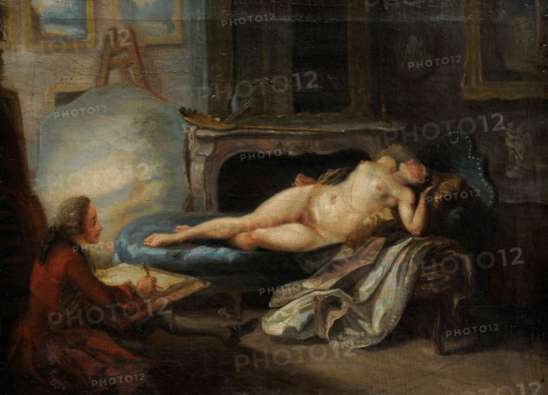L'Académie particulière , 1755. Found in the collection of Musée des Beaux-Arts, Strasbourg.