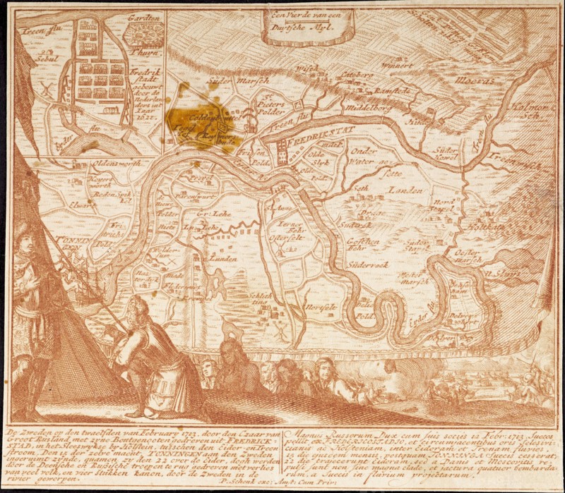 The conquest of Friedrichstadt on February 12, 1713, 1713. Private Collection.