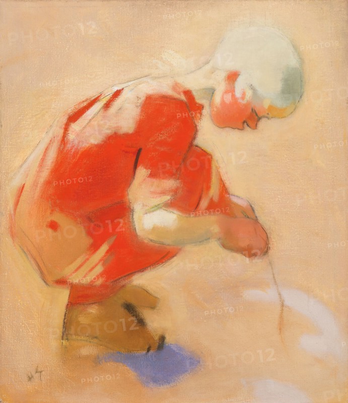 Girl on the Sand, 1912. Found in the collection of Ateneum, Helsinki.