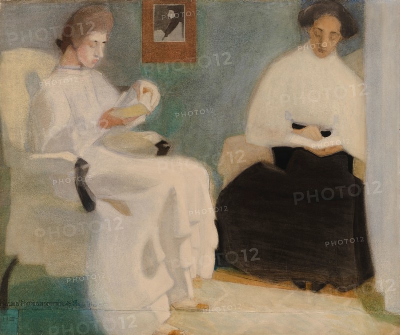 Girls Reading, 1907. Found in the collection of Ateneum, Helsinki.